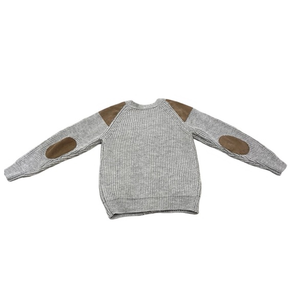 British Wool Dulyn Knitwear Cable Knit Cardigan | Leather Elbow Patches Large - Picture 4 of 10